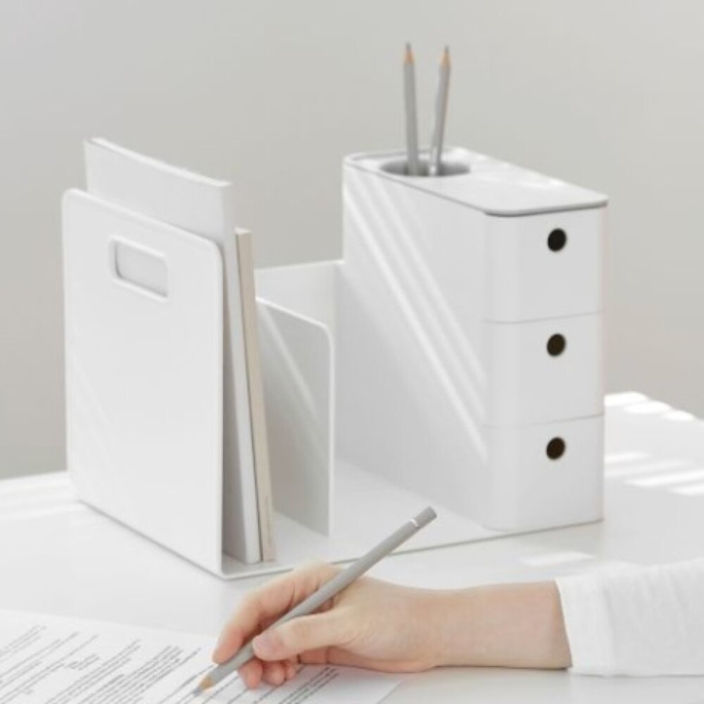 Litem White Desk Organizer Combo Rack Made in Korea